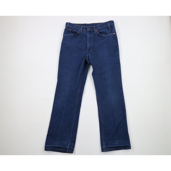 Vintage 80s Levis Orange Tab Mens 32x30 Distressed Saddleman Bootcut Jeans USA
